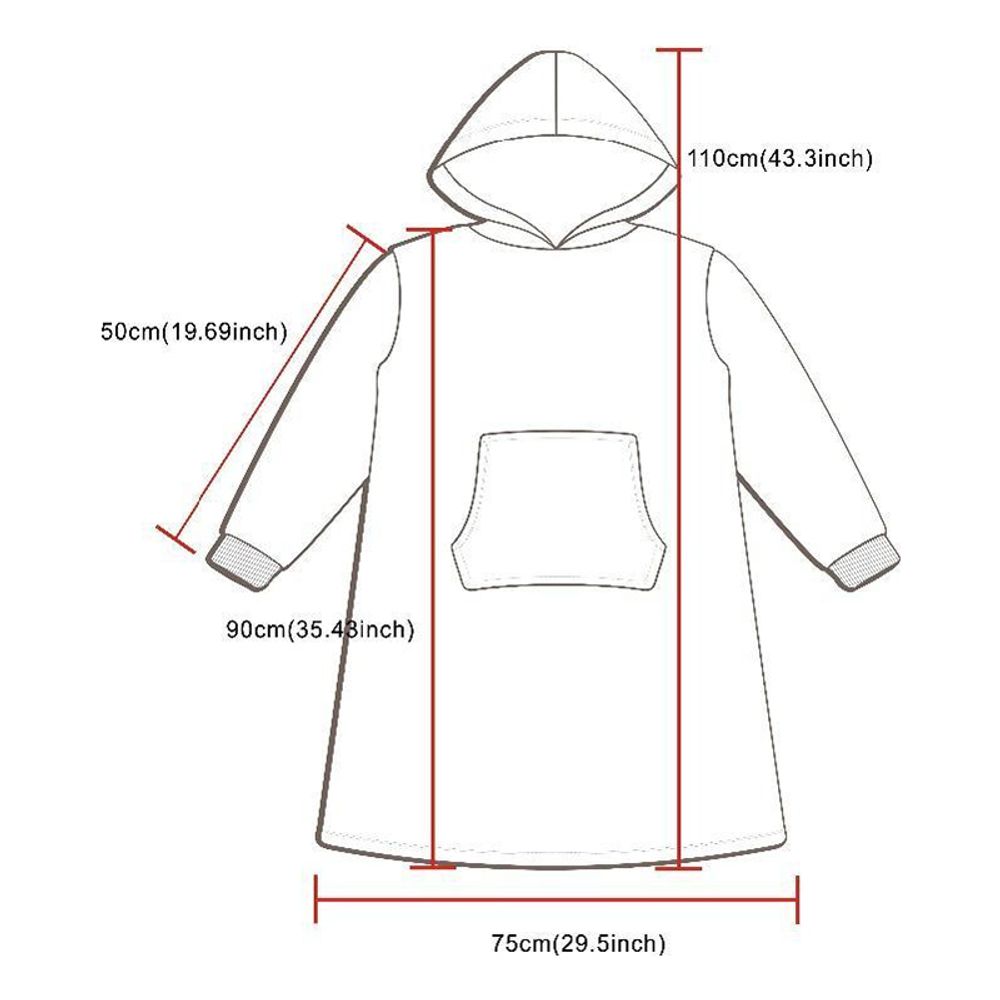 Oversized Plysch Hoodie