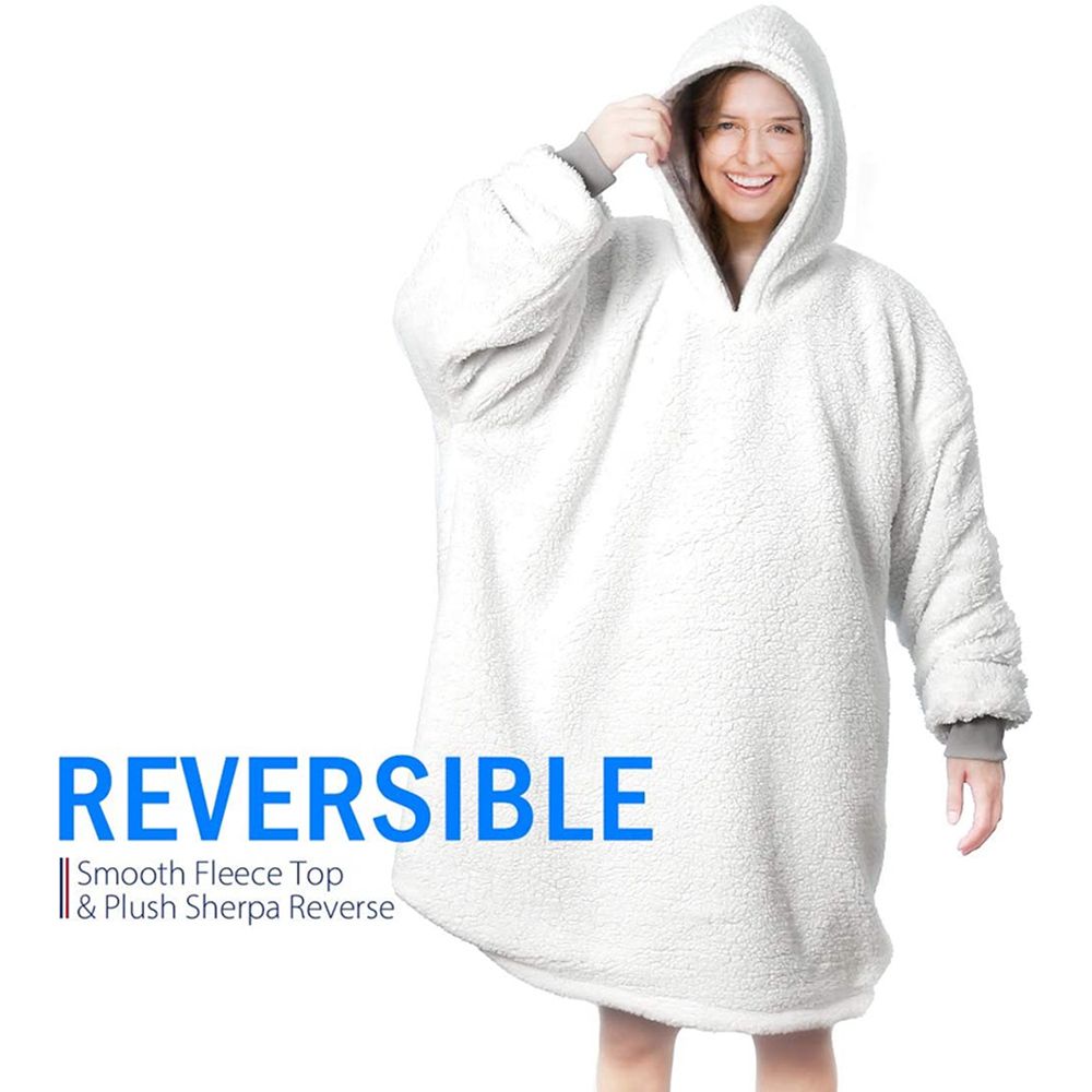 Oversized Plysch Hoodie