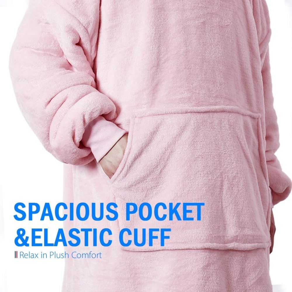 Oversized Plysch Hoodie