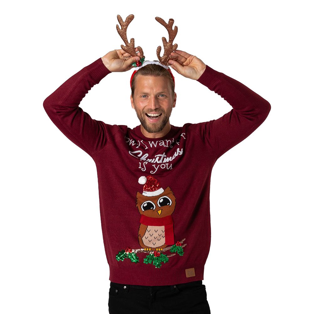 Owl I Want For Christmas Juletrøje