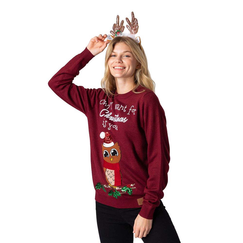 Owl I Want For Christmas Juletrøje