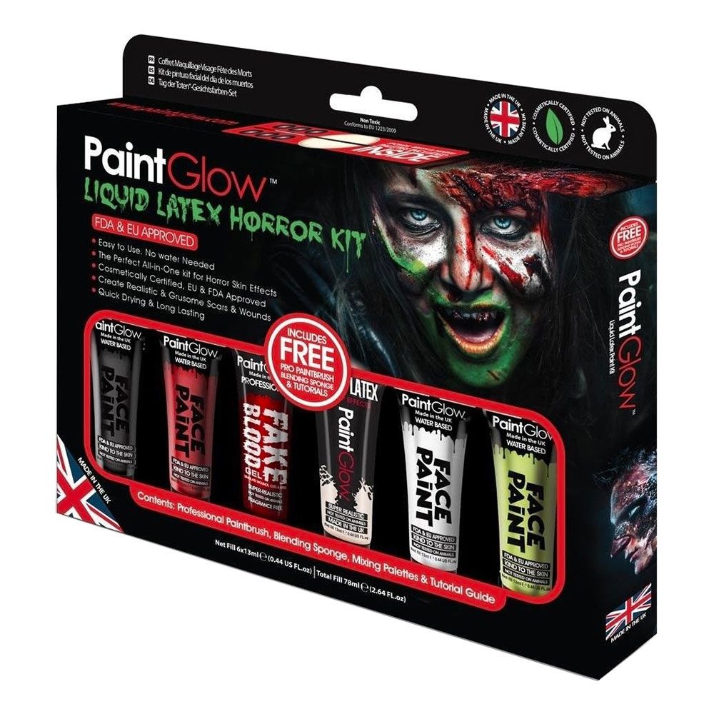 PaintGlow Flytende Lateks Halloween Kit