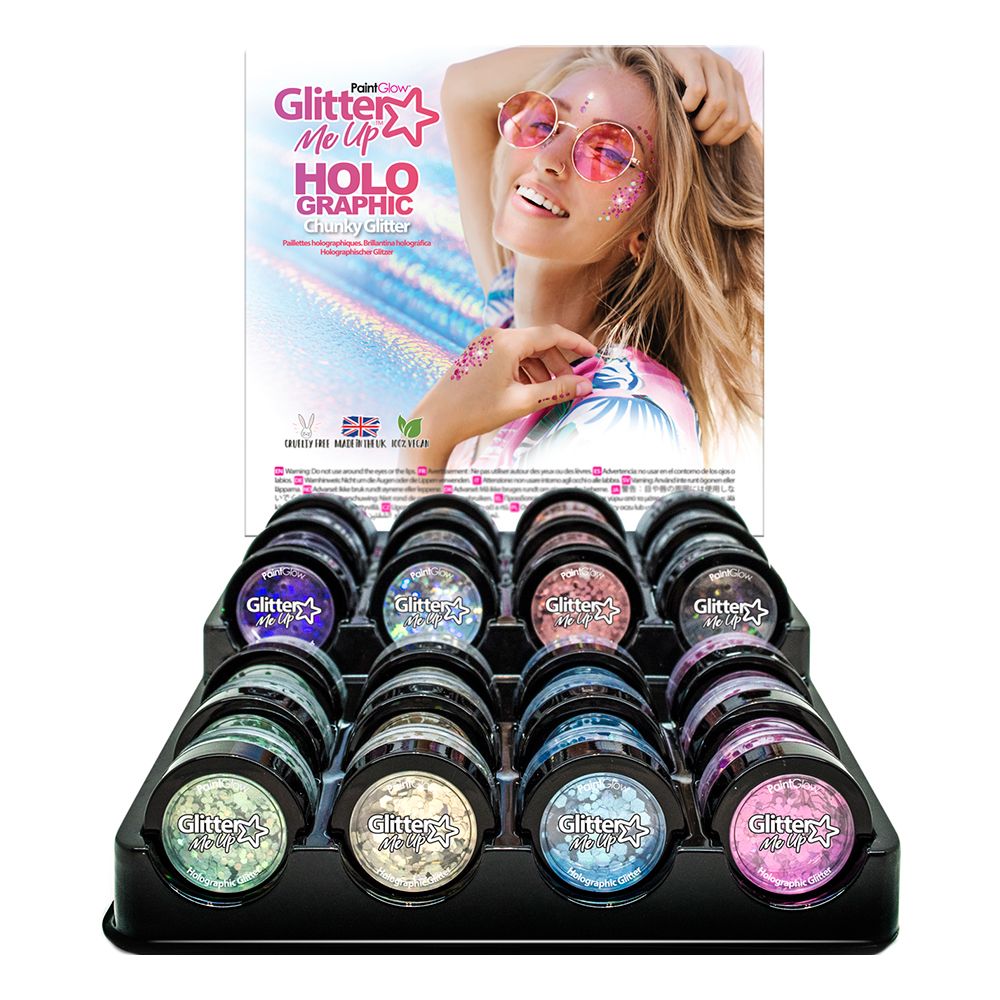 PaintGlow Holografisk Chunky Glitter