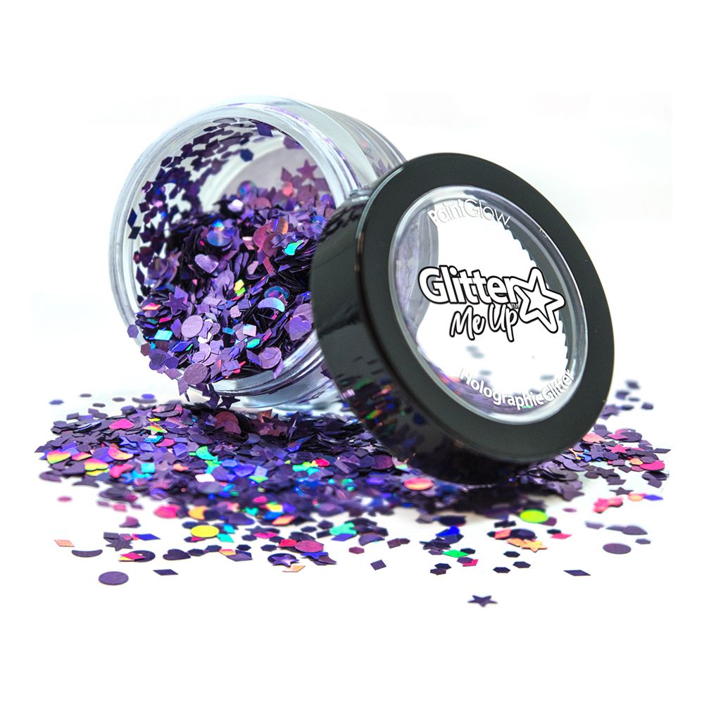 PaintGlow Holografisk Chunky Glitter Shapes