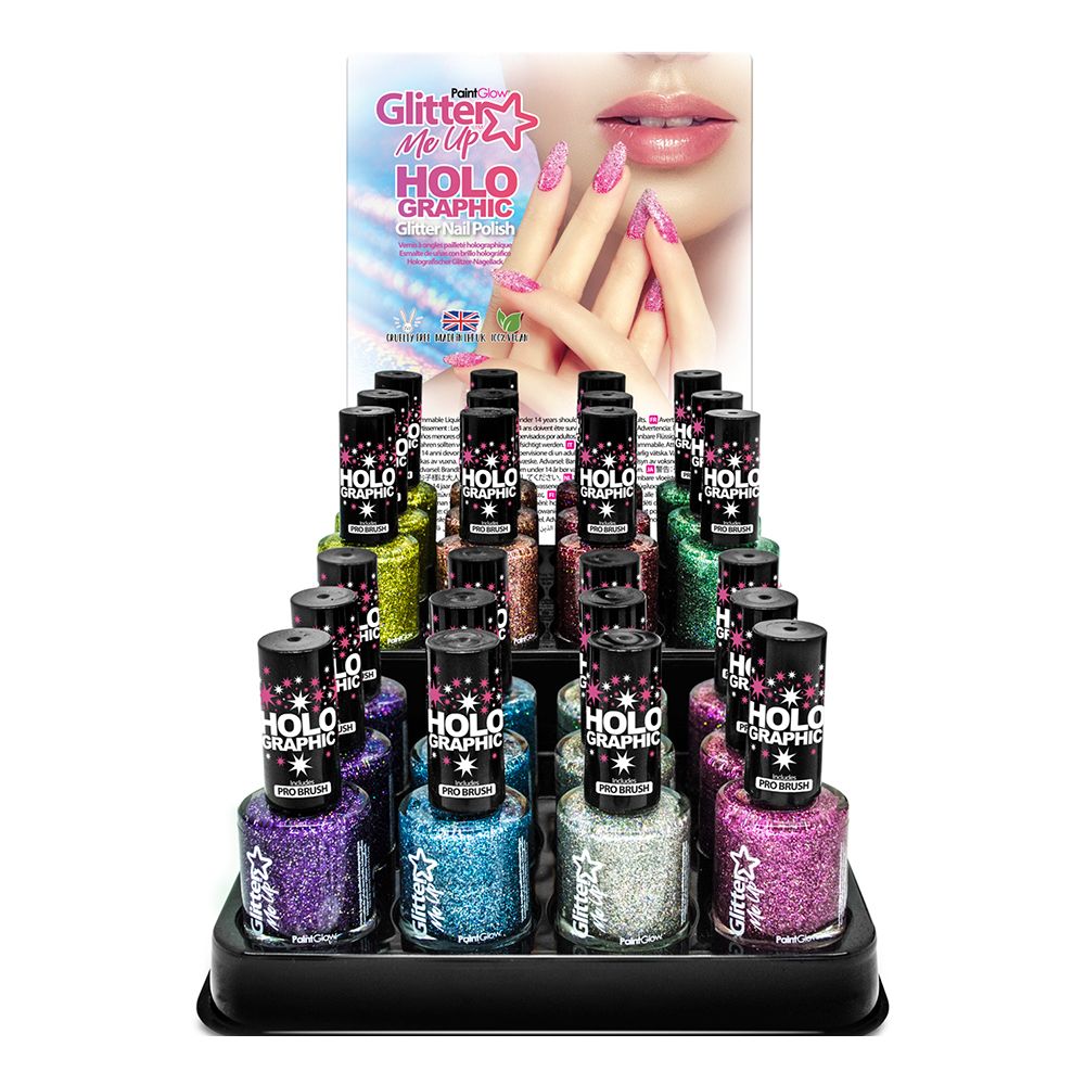 PaintGlow Holografisk Glitter Neglelakk