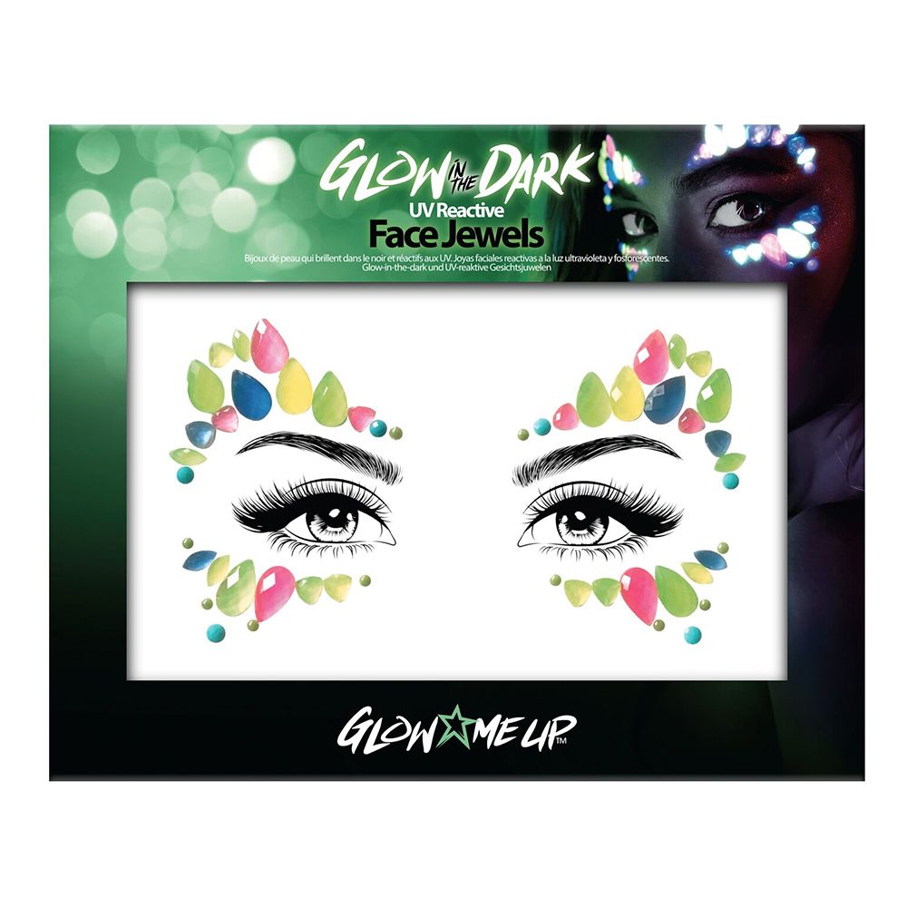 PaintGlow UV Face Jewels Mix