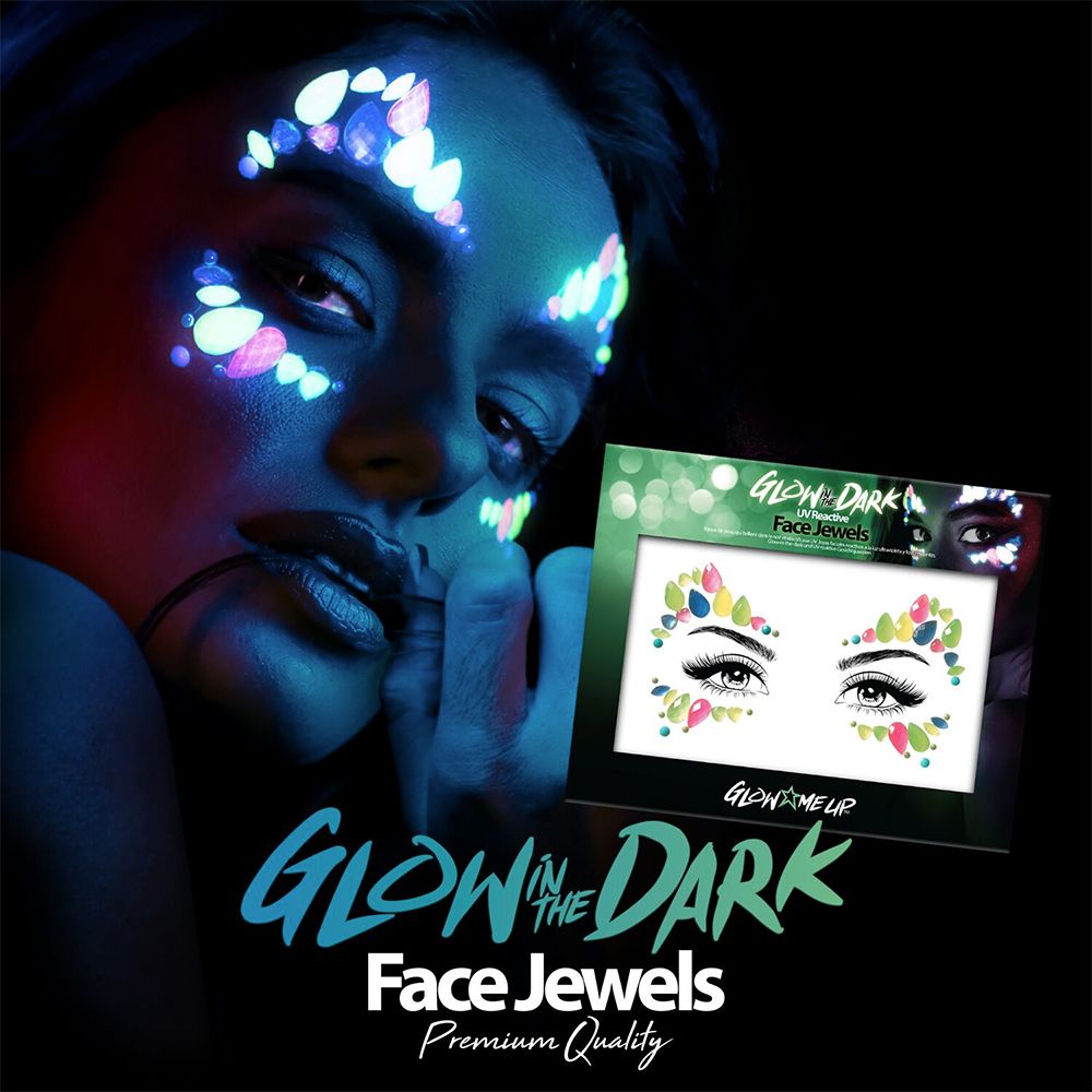 PaintGlow UV Face Jewels Mix