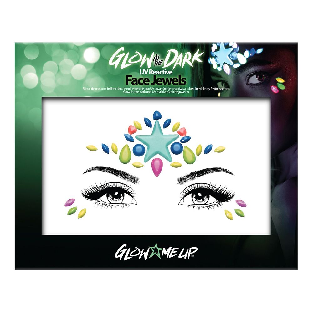 PaintGlow UV Face Jewels Star