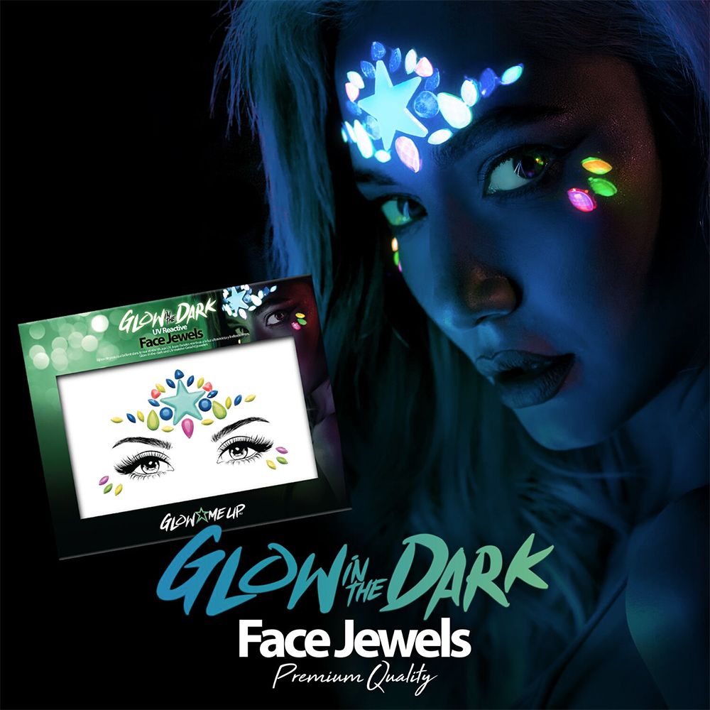 PaintGlow UV Face Jewels Star