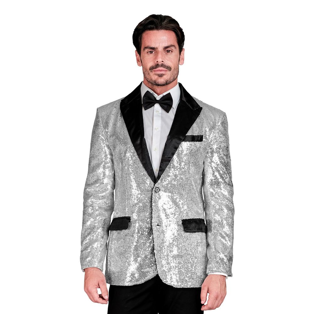 Paljettkavaj Herr Silver