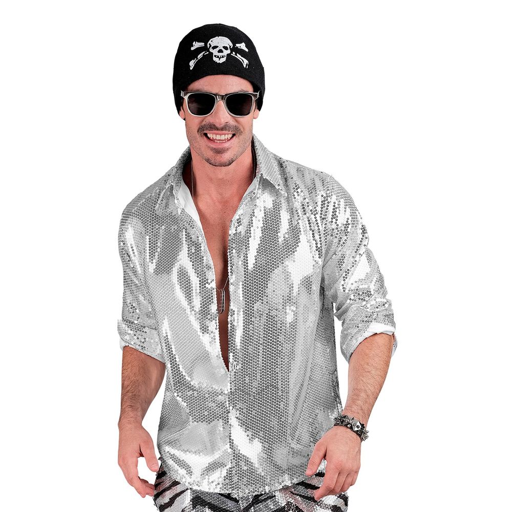 Pailletskjorte Mr. Silver