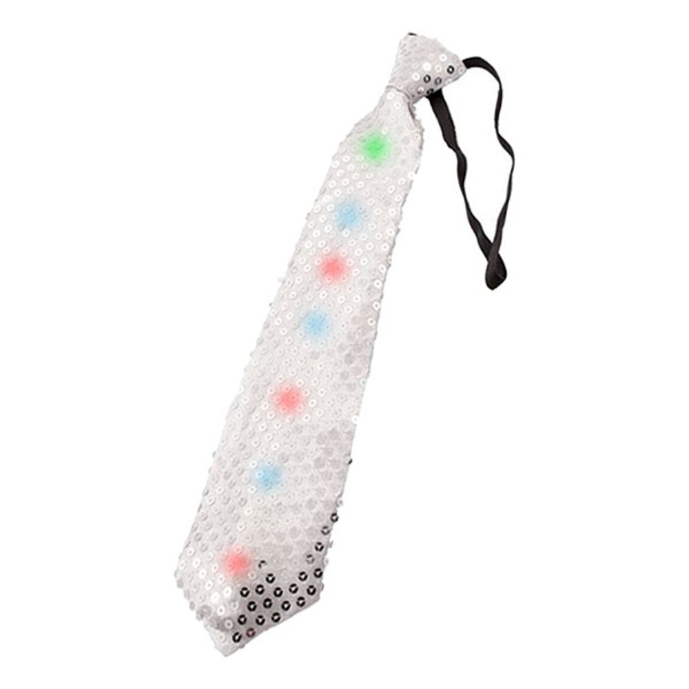 Pailletslips LED Sølv
