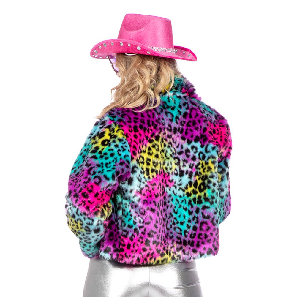 Pelsjakke Leopard Multifarvet