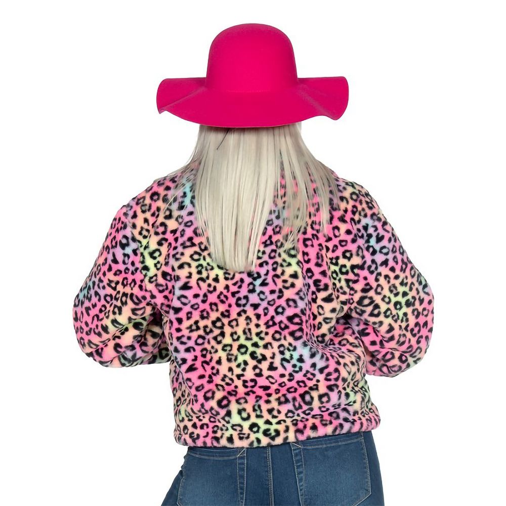 Pelsjakke Leopard Rosa