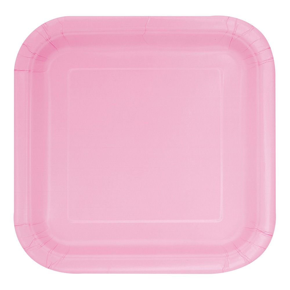Pahvilautaset Neliö Pinkki