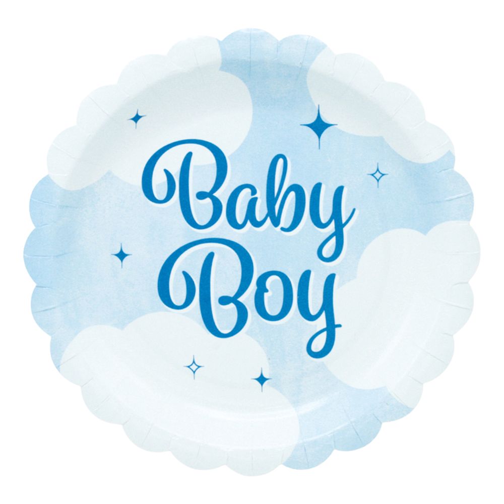 Papirtallerkener Baby Boy