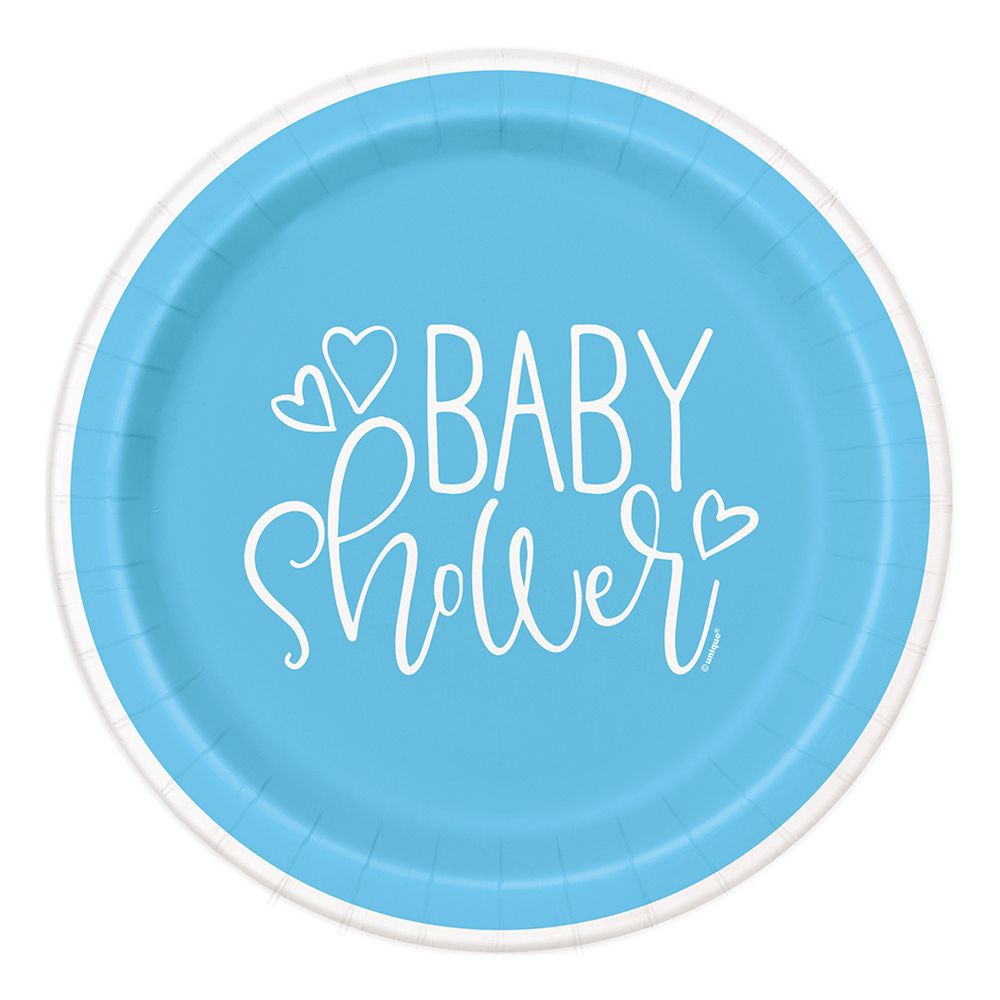 Papirasietter Baby Shower Blå