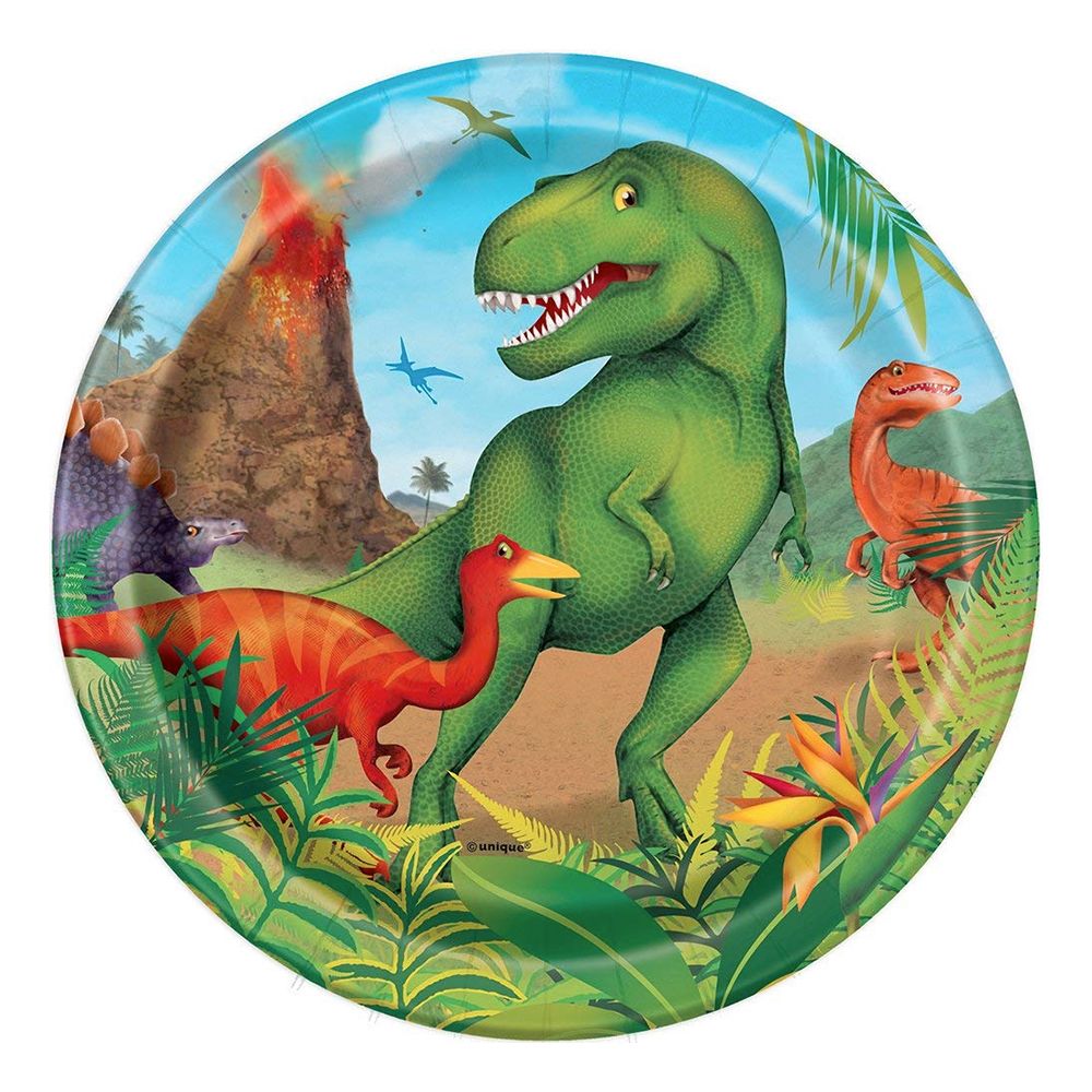 Papptallerkener Dinosaur