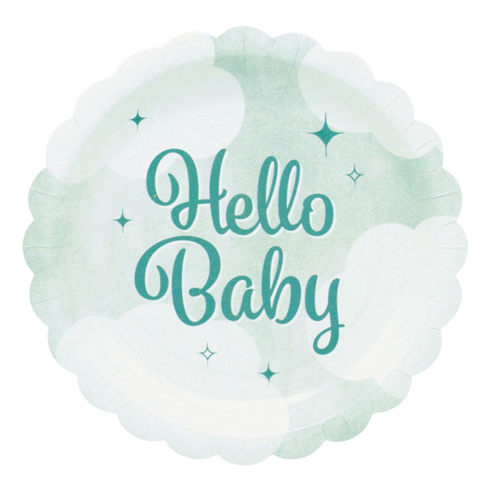 Papptallerkener Hello Baby