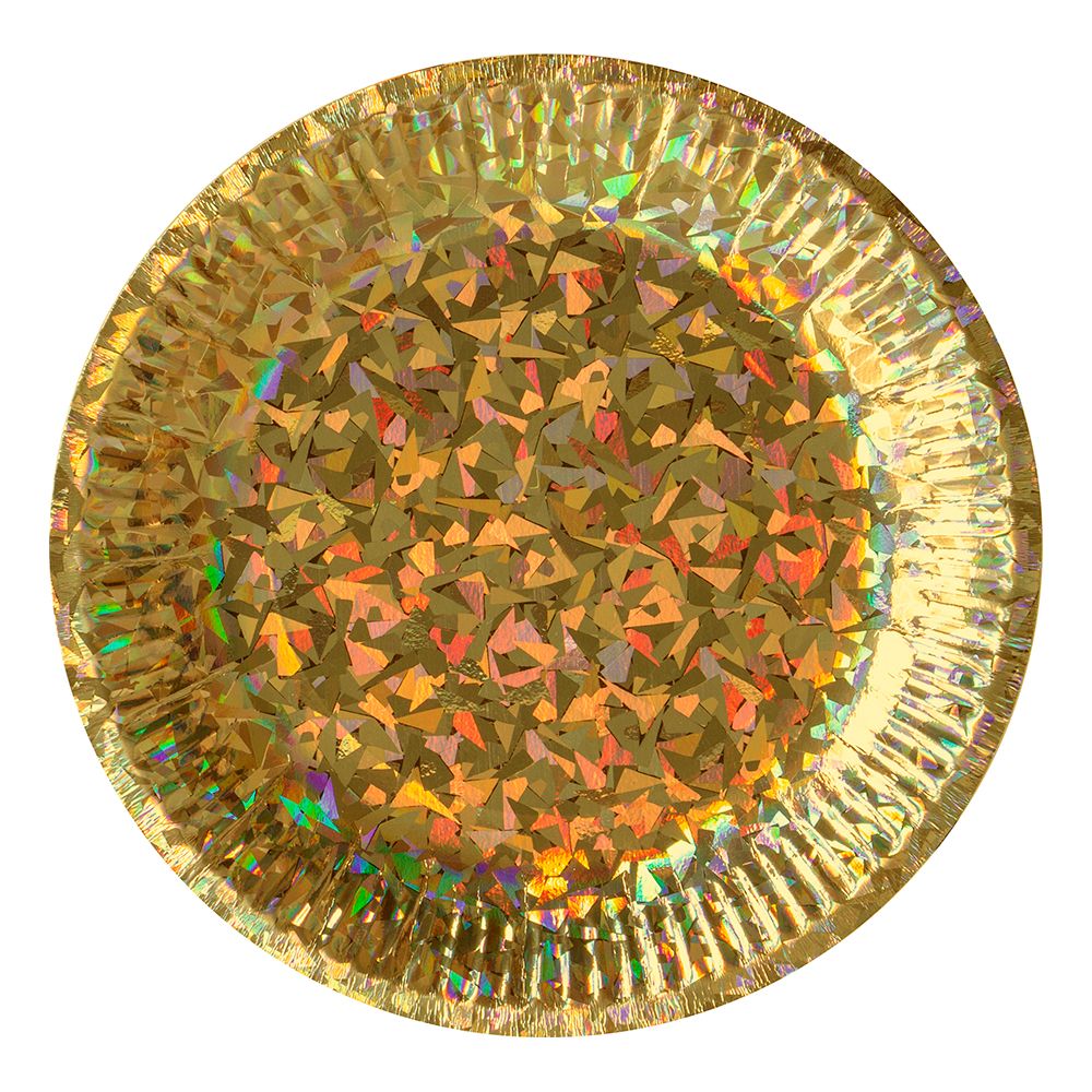 Pappersassietter Hologram Guld
