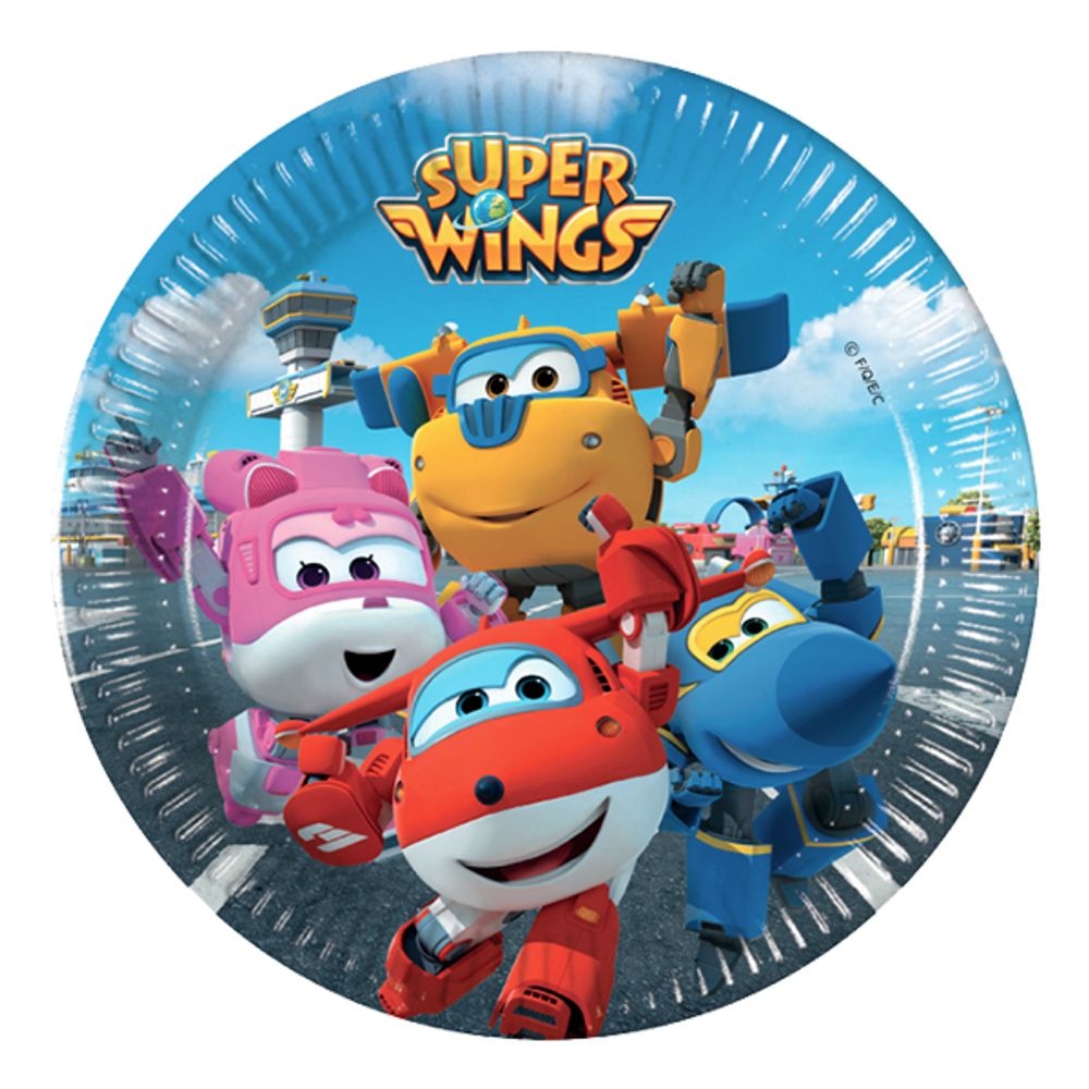 Papptallerkener Super Wings