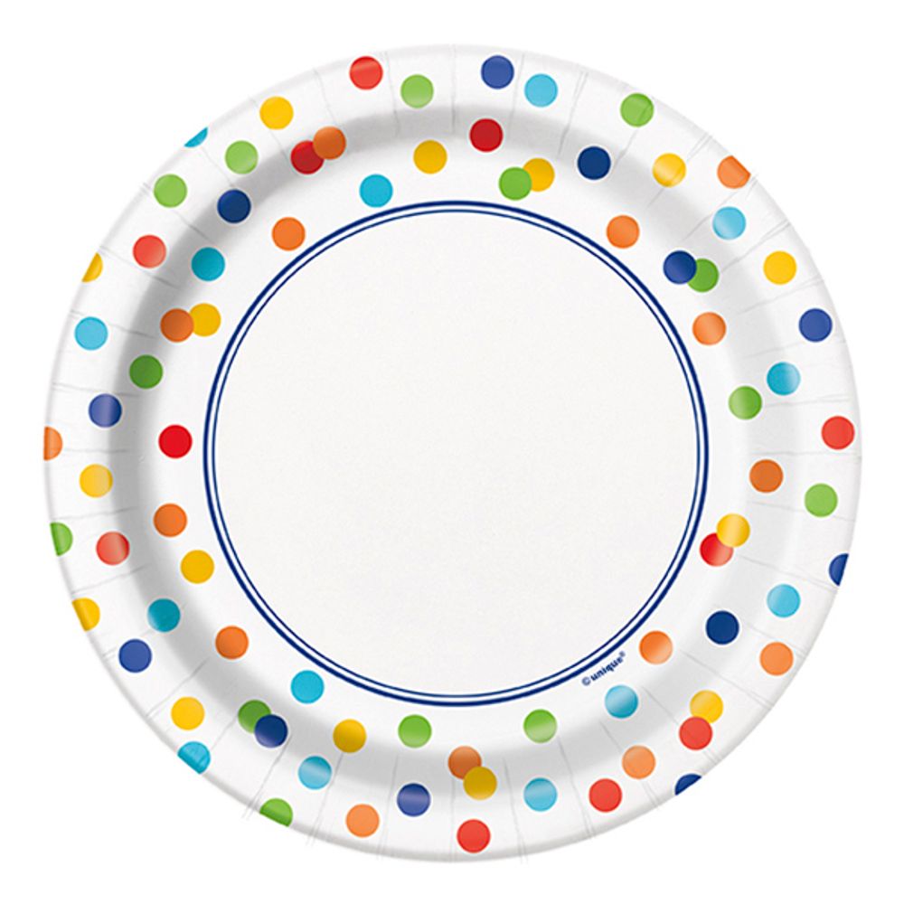 Papptallerkener Polka Dot