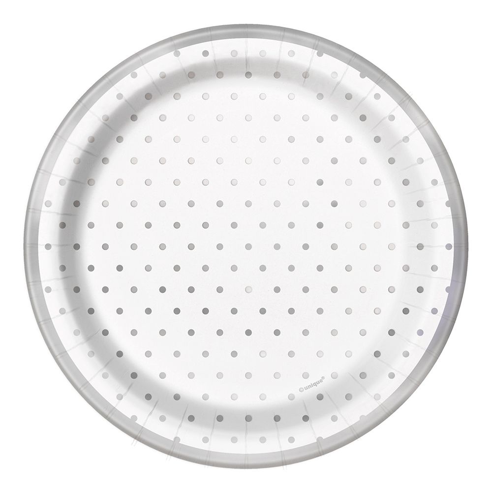 Pappasjetter Sølv Metallic Polka Dot