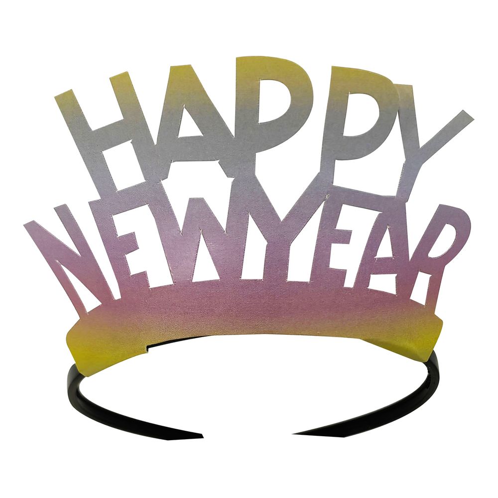 Papirhårbøjle Happy New Year