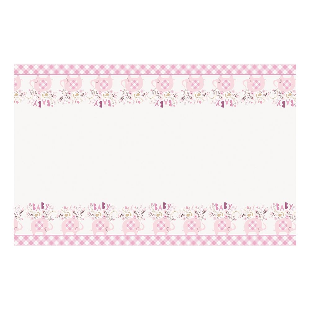 Plastduk Elefanter Baby Shower Rosa