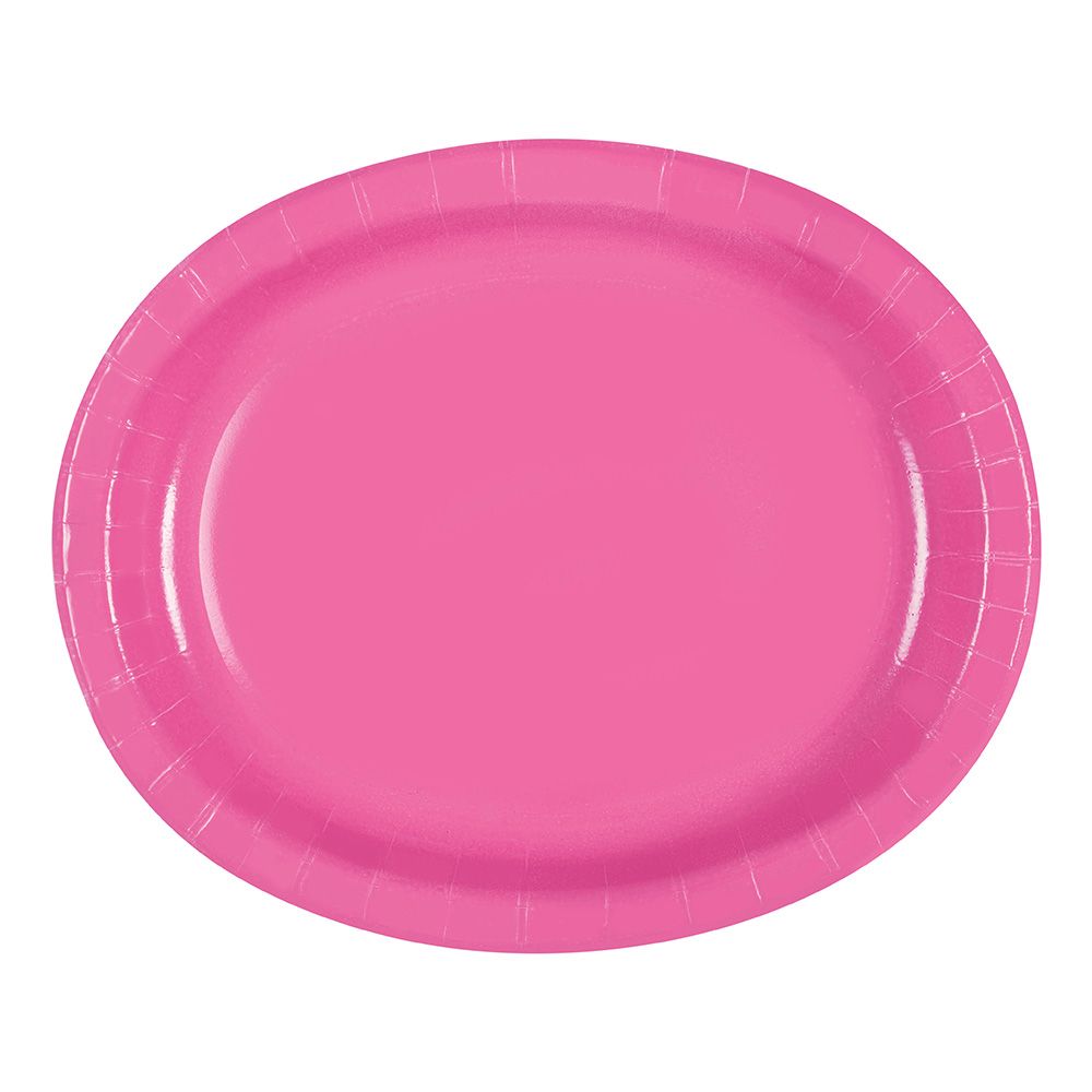 Pappersfat Oval Rosa