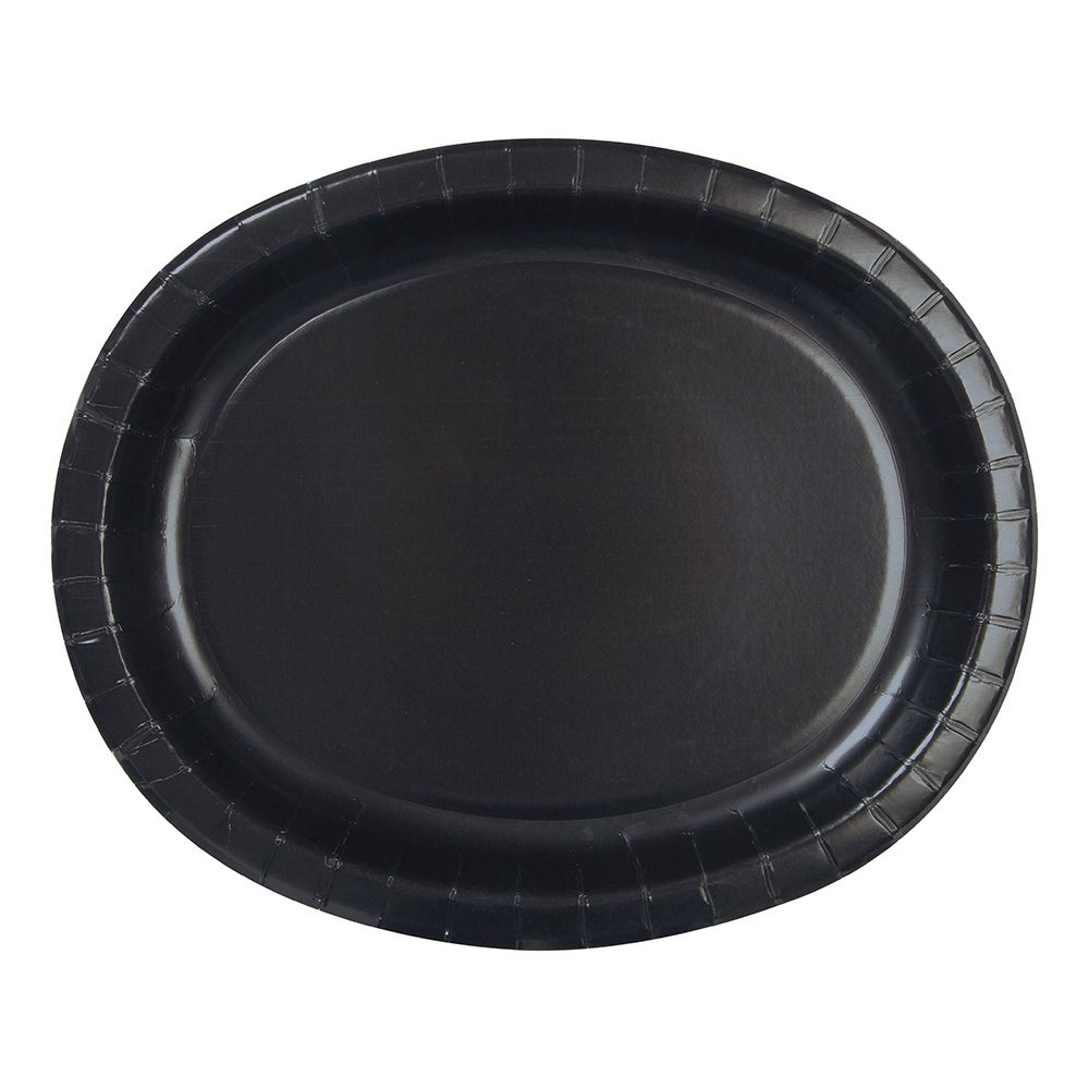 Pappfat Oval Svart