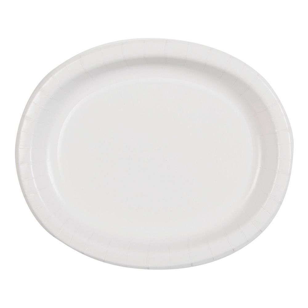 Pappfat Oval Hvite