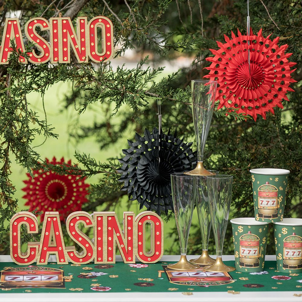Pappersfjädrar Casino Svart