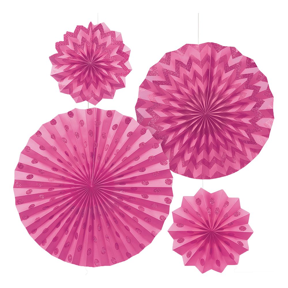 Pappvifter Rosa Glitter