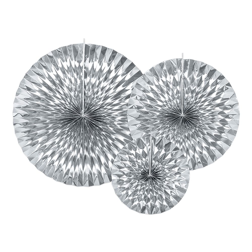 Papirvifte Sølv Metallic