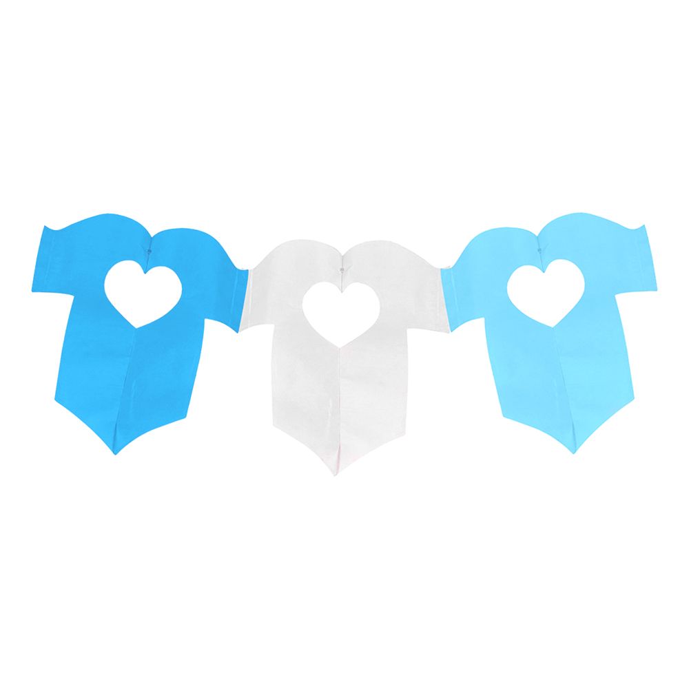 Papirgirlander Babyshower Blåmiks