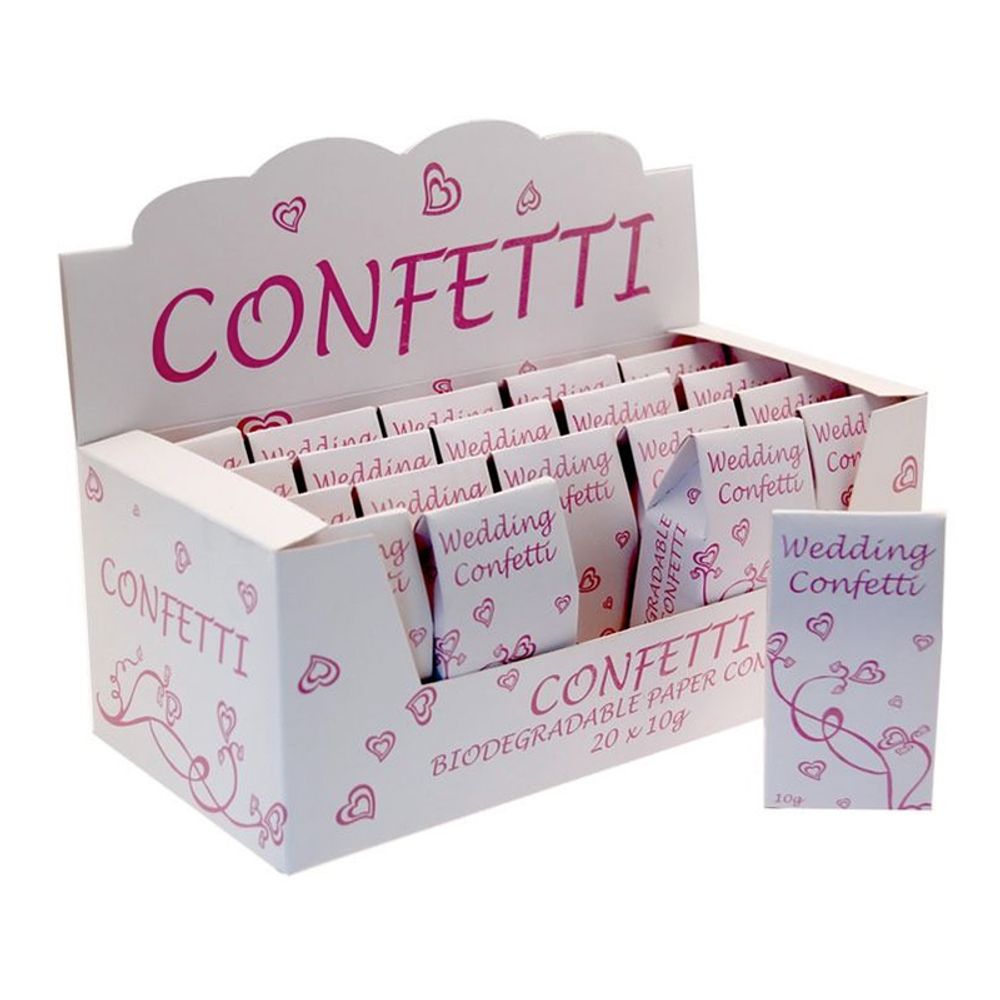 Papirkonfetti Rosa/Hvit