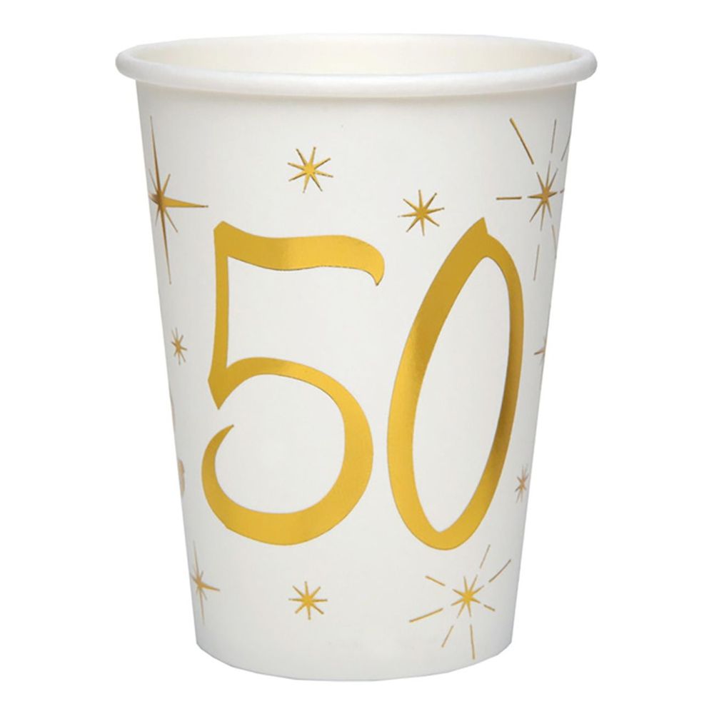 Papkrus 50 Guld/Hvid