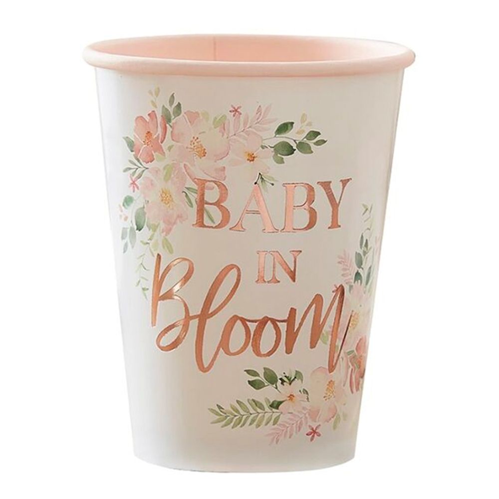 Pappersmuggar Baby In Bloom Roséguld