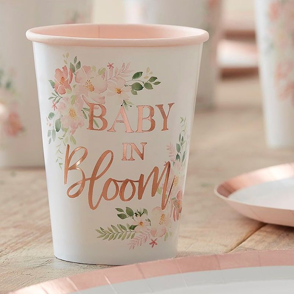 Pappersmuggar Baby In Bloom Roséguld