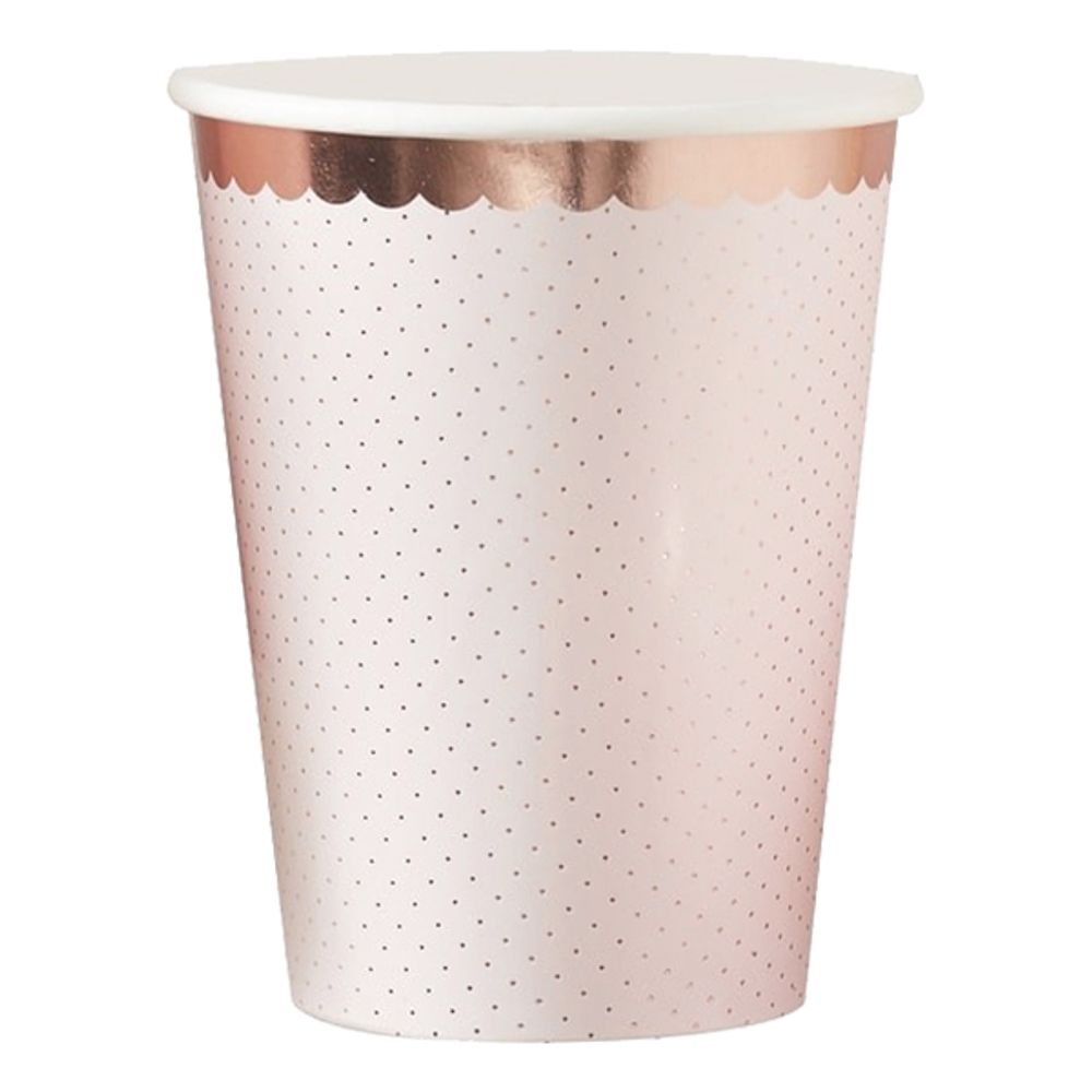 Pappersmuggar Blomster Roséguld
