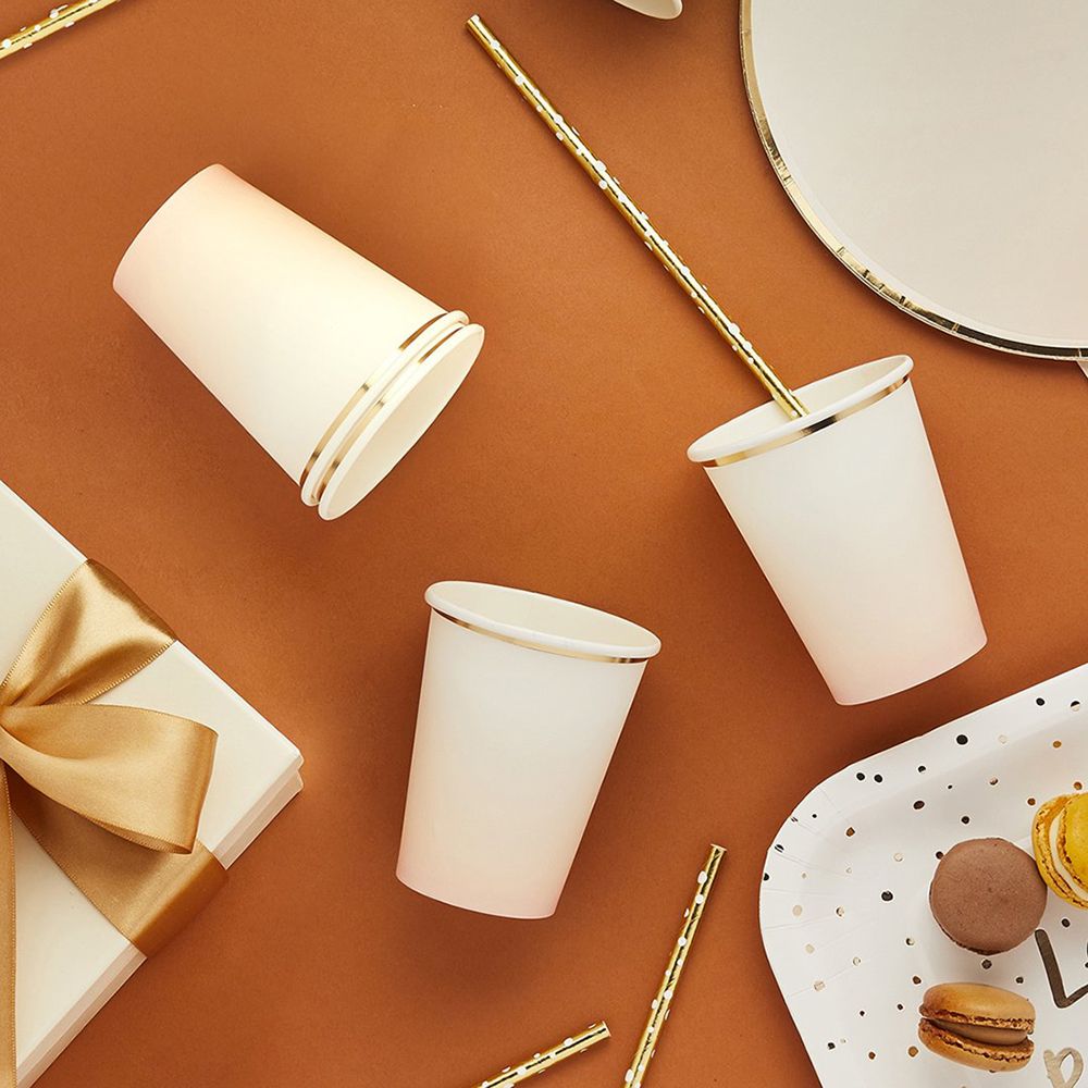 Pappersmuggar Guld/Persika Ombre