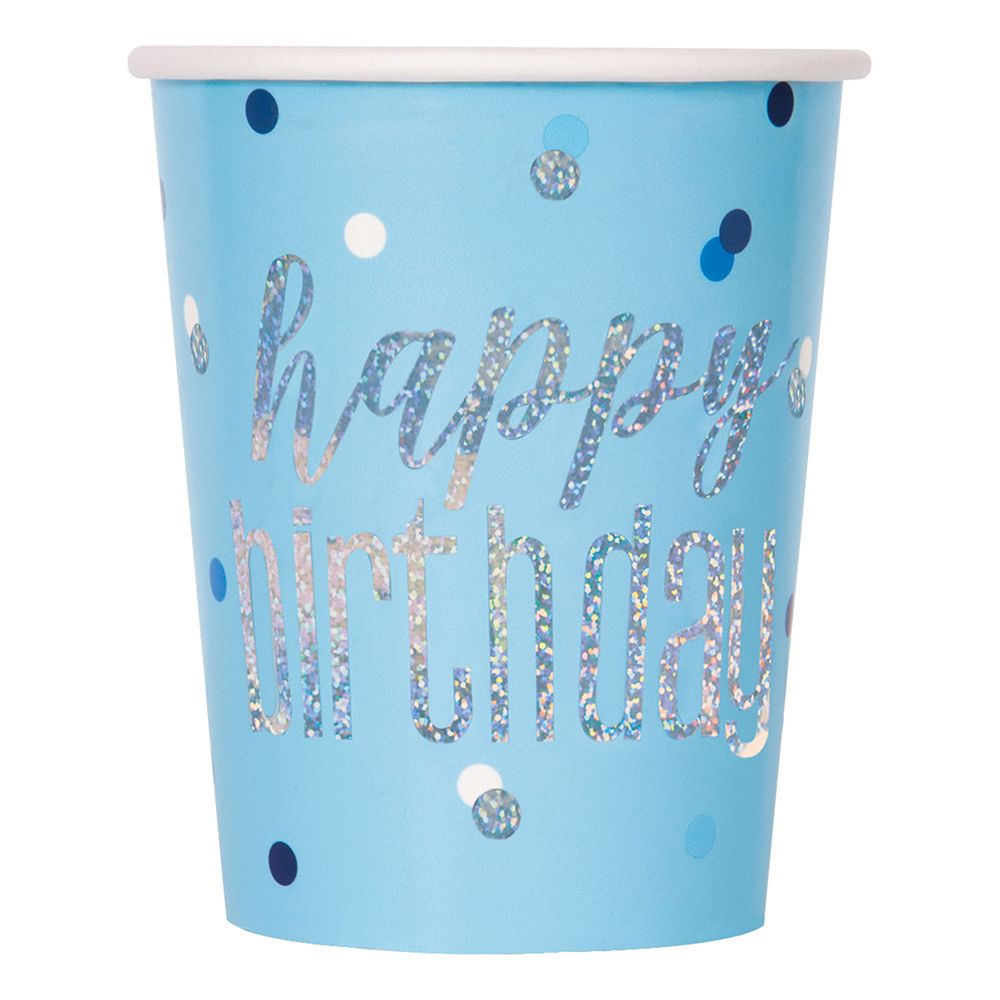 Papkrus Happy Birthday Blå Skimmer