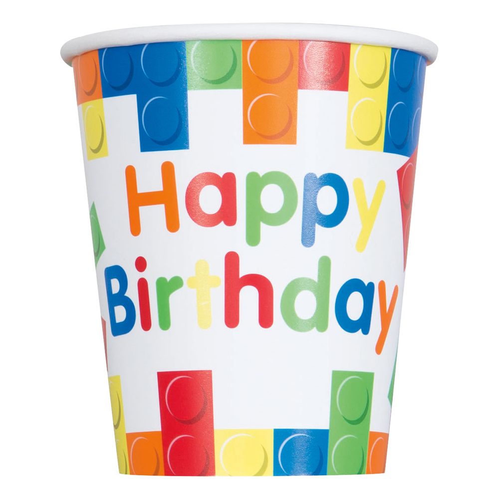 Pappkopper Happy Birthday Lego