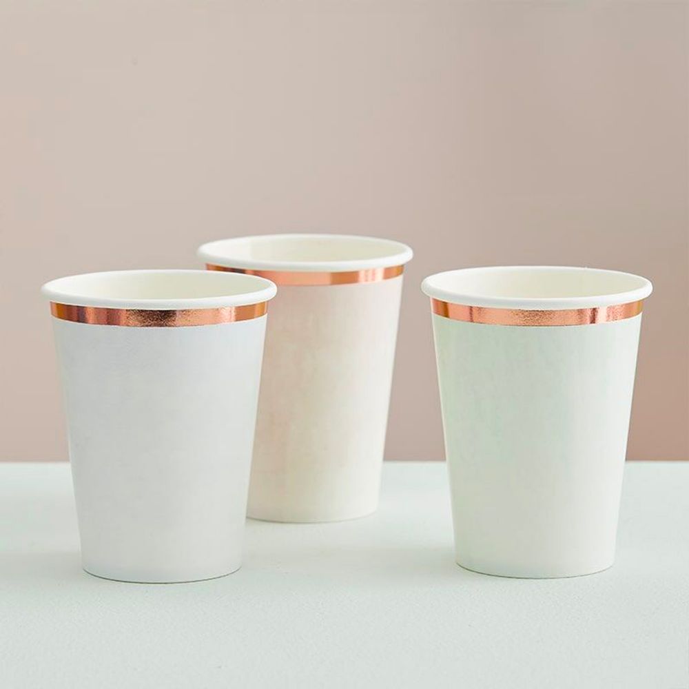 Pappersmuggar Pastell Roséguld