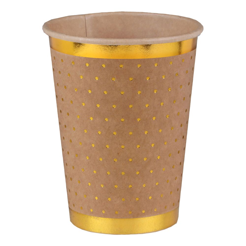 Pappersmuggar Prickiga Brun/Guld