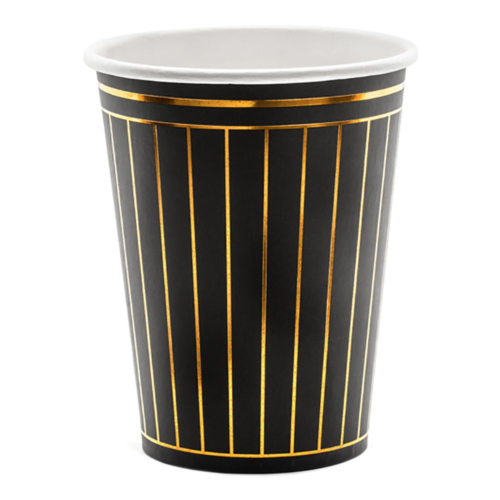 Papirkopper Stripet Gull Metallic