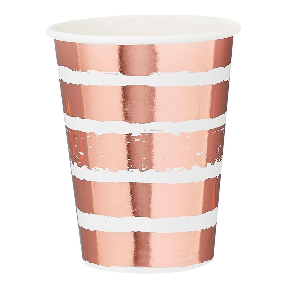 Randalliset Rosékulta Metallic -pahvimukit