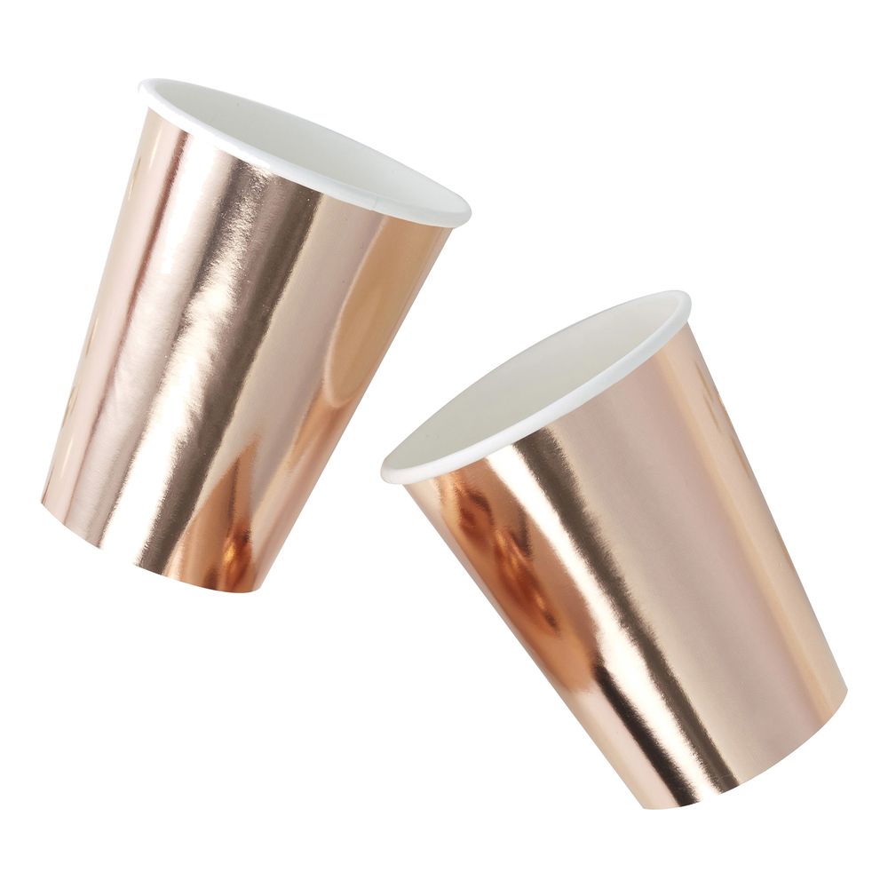 Pahvimukit Ruusukulta Metallic