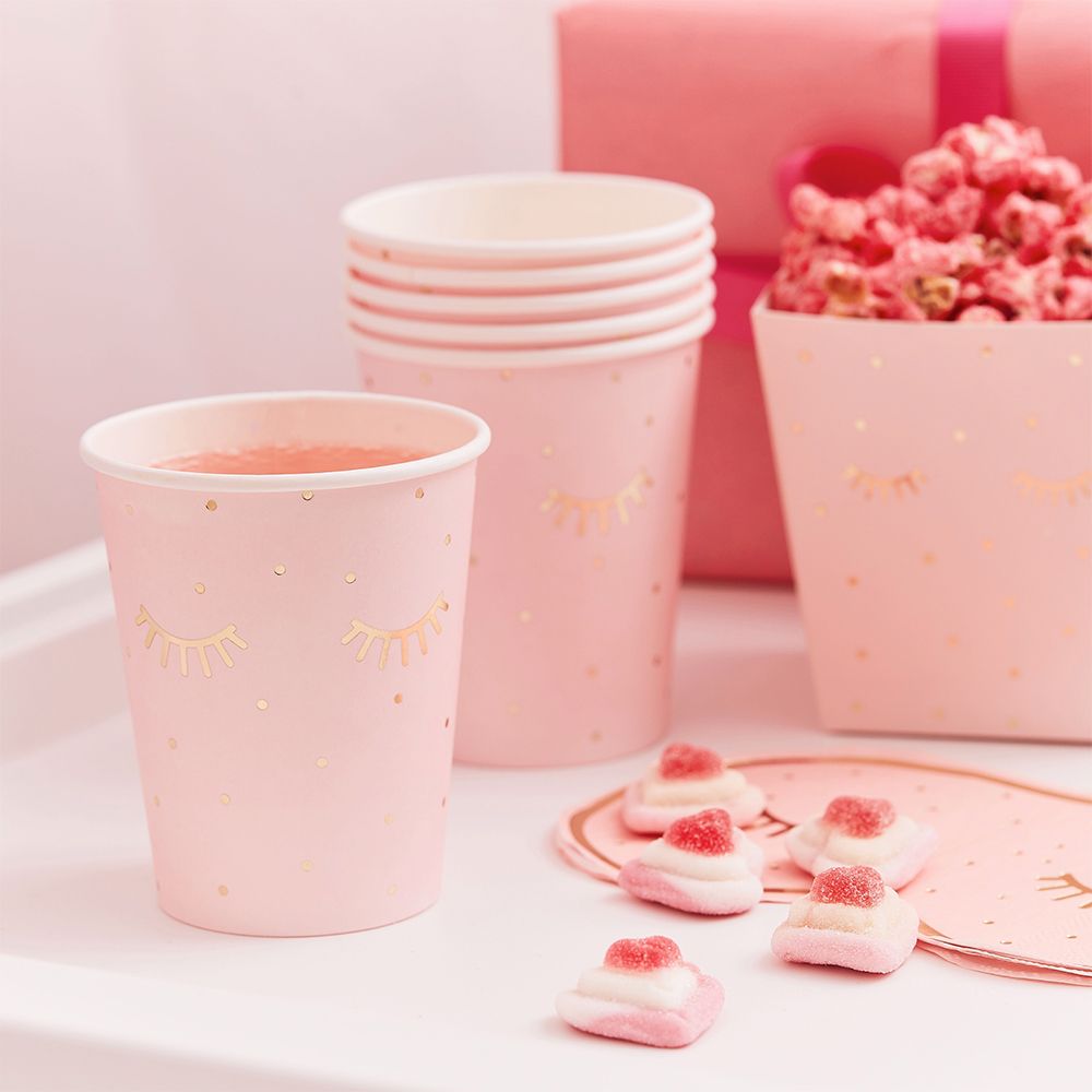 Pappersmuggar Sleepy Eyes Rosa/Guld